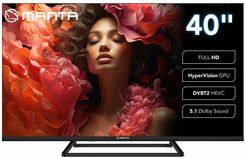 TELEWIZOR 40 cali SMART VIDAA TV LED FHD dekoder S2 DVBT2 H.265/HEVC WIFI USB MANTA 40LFV125E