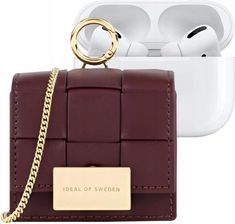 Zdjęcie Ideal Of Sweden Braided Mini AirPods Bag Burgundy - Dobra