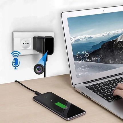 Pds Ukryta Mini Kamera Wifi W Ładowarce Szpieg Detekcja Ruchu Powiadomienia Apk - zdjęcie 3