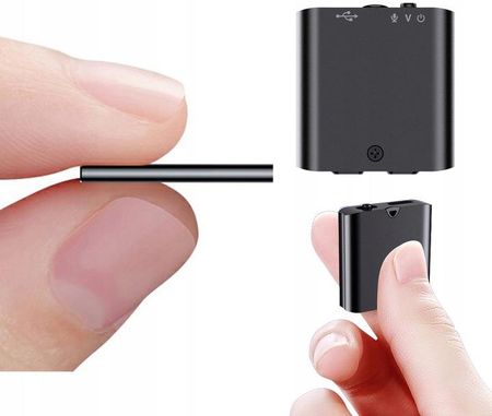 Nais Mini Dyktafon Szpiegowski Podsłuch Dc63 Detekcja Dźwięku Magnes 16Gb - zdjęcie 6