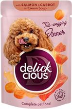 Ideapet C4P Pełnoporcjowa Karma Dla Psów Paski Z Łososiem I Marchewką W Zupie Krem Delickcious 85G