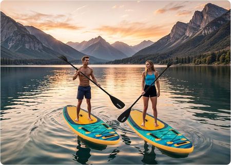 Neo Sport Deska Sup Do Pływania Pompowana Paddle Aquasurf 320Cm Niebieskie - zdjęcie 2