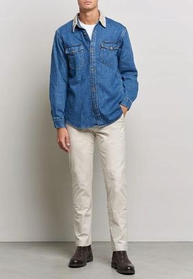 Levi'S Levis Levi'S Relaxed Fit Western Shirt Blue Stone Wash Koszula Jeansowa R.M - zdjęcie 2