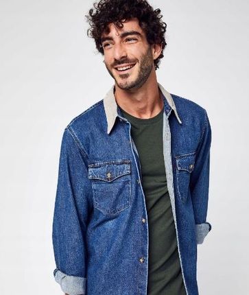 Levi'S Levis Levi'S Relaxed Fit Western Shirt Blue Stone Wash Koszula Jeansowa R.M - zdjęcie 5