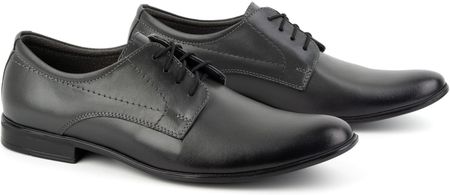 Buty męskie wizytowe skórzane 292lu szare - zdjęcie 3
