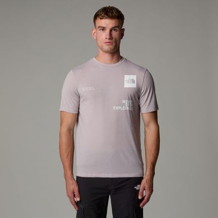 Koszulka treningowa męska The North Face MOUNTAIN FOUNDATION szara NF0A8BQX1OA - zdjęcie 3