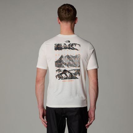 Koszulka treningowa męska The North Face FOUNDATION MOUNTAINS beżowa NF0A8BQWQLI - zdjęcie 3