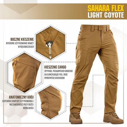 SPODNIE SAHARA FLEX LITE COYOTE 36/34 36/34 M-TAC - zdjęcie 2