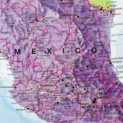Artglob.Pl Spółka Z O. O. Ameryka Północna Mapa Ścienna Na Podkładzie Do Wpinania Znaczników 1:7 000 000 - zdjęcie 2