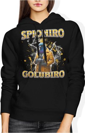 Spioniro Golubiro Gołąb Detektyw Golobiro Spijuniro Gołębiem Detektywem Damska bluza z kapturem (M, Czerwony) - zdjęcie 2