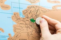 Zdjęcie Sklep Podróżnika Mapa Świata Zdrapka Wersja Polska - Myślenice