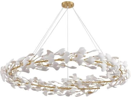 Step Into Design Lampa Wisząca Botanika Złoto Biała 150 Cm Xy080P-150 Okrągła Kwiatowa Designerska Nowoczesna Do Salonu (Xy080P150)