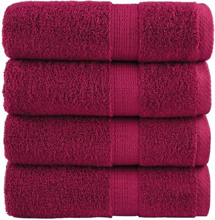 Zakito Home Ręczniczki Bawełniane Solund 30X30 Bordowe Zestaw 4Szt. (ZH137204)