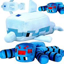 Minecraft Zestaw Pluszowych Maskotek 2w1 Delfin Pająk Jaskiniowy
