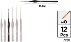 Zdjęcie Artix Pędzel Ergonom Malarski Cienki Liniowy 0 12Szt - Katowice