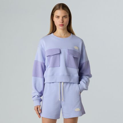 Bluza damska The North Face TERRY OVERSIZED CROPP fioletowa NF0A8C2C0VI - zdjęcie 3