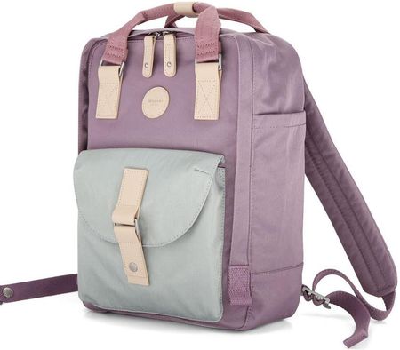 Wodoodporny plecak miejski w fioletowo-miętowym kolorze zamykany suwakiem - Himawari