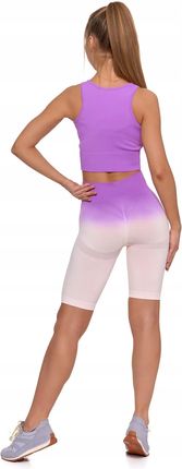 LEGGINSY DAMSKIE Krótkie Kolarki Bezszwowe Push-Up Wysoki Stan MORAJ XL - zdjęcie 2