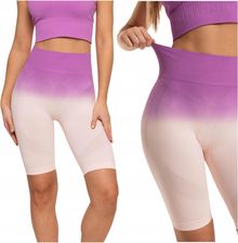 LEGGINSY DAMSKIE Krótkie Kolarki Bezszwowe Push-Up Wysoki Stan MORAJ XL - zdjęcie 1