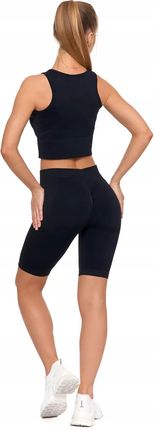 LEGGINSY DAMSKIE Krótkie Kolarki Bezszwowe Push-Up Wysoki Stan MORAJ S - zdjęcie 4