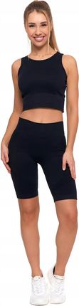 LEGGINSY DAMSKIE Krótkie Kolarki Bezszwowe Push-Up Wysoki Stan MORAJ S - zdjęcie 3