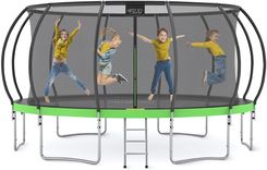 Zdjęcie 4FIZJO Trampolina Ogrodowa Dla Dzieci Pro Z Siatką Ochronną 496Cm 16Ft Zielona - Mieroszów