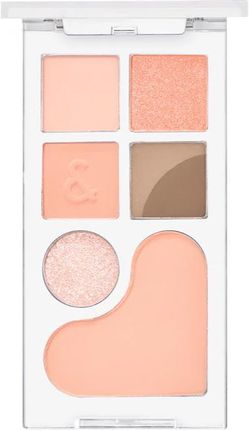 rom&amp;nd Bare Layer Palette 01 Apricot Mood 14 g - brzoskwiniowa paleta cieni do powiek z różem