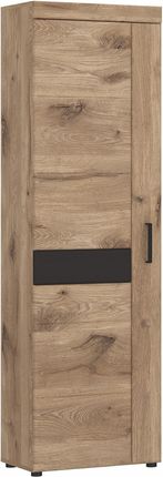 Meble Wójcik Bieliźniarka 1 Drzwiowa Lewa Grano 58X195X38 Dąb Viking Szary Grngs1L