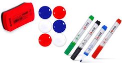 Zdjęcie Memobe Akcesoria Do Tablic Memobe, Zestaw Zawiera: Markery 4 Kolory, Gąbka Magnetyczna, Magnesy F 30Mm 6Szt. - Świdnica