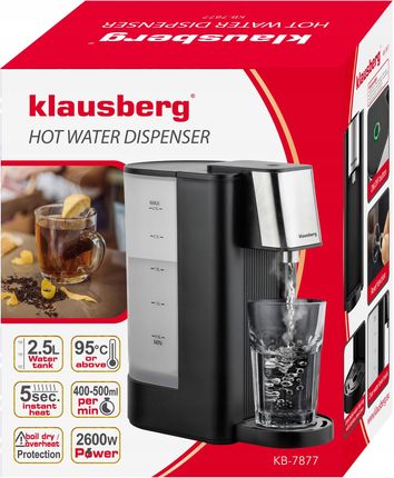 Dystrybutor Wody Klausberg Czajnik Dozownik 2,5L 2600W 95°C Wrzątek 5 Sek. - zdjęcie 5