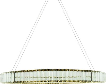 Idealed Lampa Wisząca Glamour Złota Ring Kryształki Led 32W Aurora