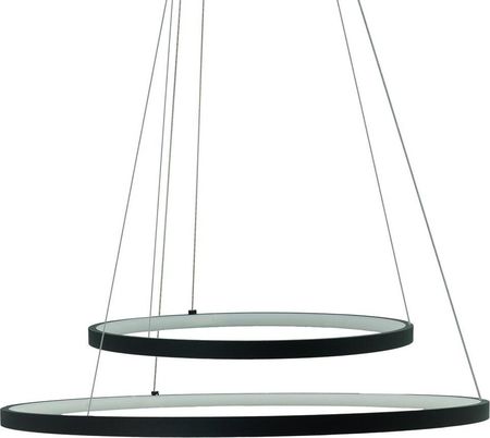 Idealed Lampa Wisząca Czarna 2 Ringi Led 54W Peoria