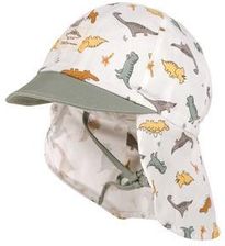 Maximo Czapka z daszkiem Dino wool biały/jasny jadeit - Dziewczynka,Chłopiec - r. 49 cm