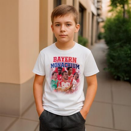 Koszulka biała dziecięca Bayern Monachium Kane Musiala Sané Davies r. 128 - zdjęcie 3