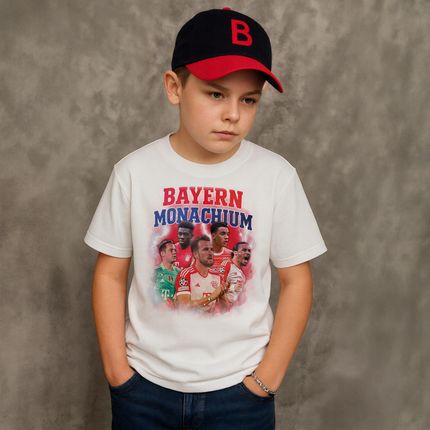 Koszulka biała dziecięca Bayern Monachium Kane Musiala Sané Davies r. 128 - zdjęcie 6