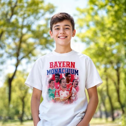 Koszulka biała dziecięca Bayern Monachium Kane Musiala Sané Davies r. 128 - zdjęcie 2
