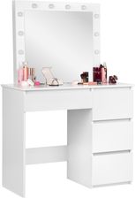 Funfit Home&Office Bia�a Toaletka Kosmetyczna Z Lustrem 12Xled