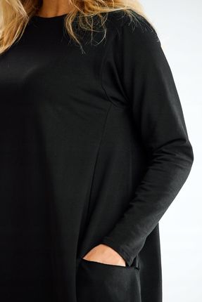 Stylowa Sukienka Czarny | HIT SEZONU Codzienna Sukienka Czarny r.S/M Wygodn - zdjęcie 6