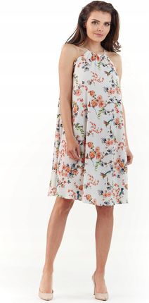 Praktyczna Sukienka Ecru | MUST HAVE Wygodna Sukienka Ecru Na Codzień r.L/X
