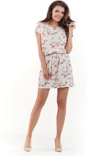 Stylowa Sukienka Ecru | WYGODNA Casualowa Sukienka Ecru Na Codzień r.L/XL