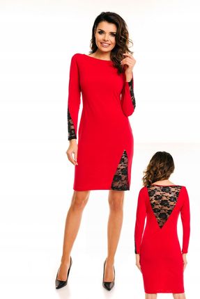Modna Sukienka Czerwony | UNIWERSALNY STYL Casualowa Sukienka Czerwony r.S - zdjęcie 4