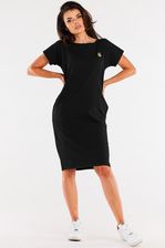 Codzienna Sukienka Czarny | PREMIUM JAKOŚĆ Uniwersalna Sukienka Czarny r.XL - zdjęcie 1