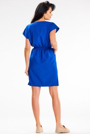 Casualowa Sukienka Niebieski | MUST HAVE Stylowy Sukienka Niebieski r.L Tre - zdjęcie 2