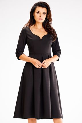 Praktyczna Sukienka Czarny | MUST HAVE Modna Sukienka Czarny Na Codzień r.S
