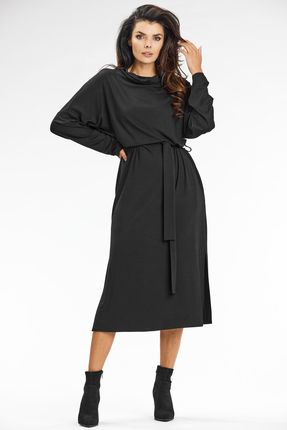 Modna Sukienka Czarny | MUST HAVE Modna Sukienka Czarny Na Codzień r.XL