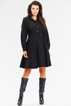 Stylowa Sukienka Czarny | MUST HAVE Modna Sukienka Czarny Na Codzień r.L