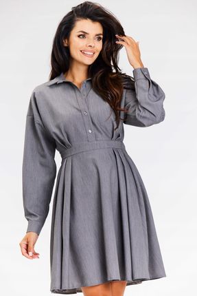 Praktyczna Sukienka Szary | HIT SEZONU Stylowy Sukienka Szary r.XL Trend