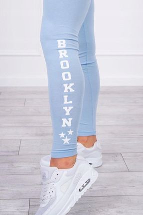 Spodnie leginsy Brooklyn błękitne - zdjęcie 3