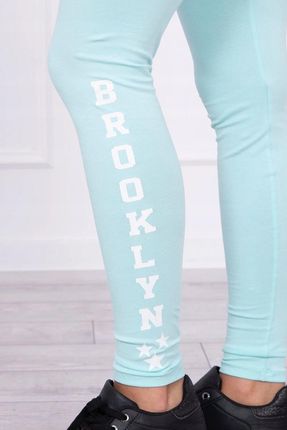 Spodnie leginsy Brooklyn miętowa - zdjęcie 2