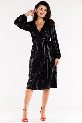 Modna Sukienka Czarne | UNIWERSALNY STYL Stylowy Sukienka Czarne r.XL Trend - zdjęcie 4
